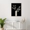 Modern Floral On Black I by Elizabeth Medley Framed Canvas Wall Art